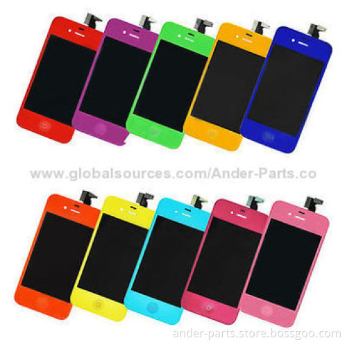 High quality and best selling mobile phone LCD for iPhone 4/4S, multicolor